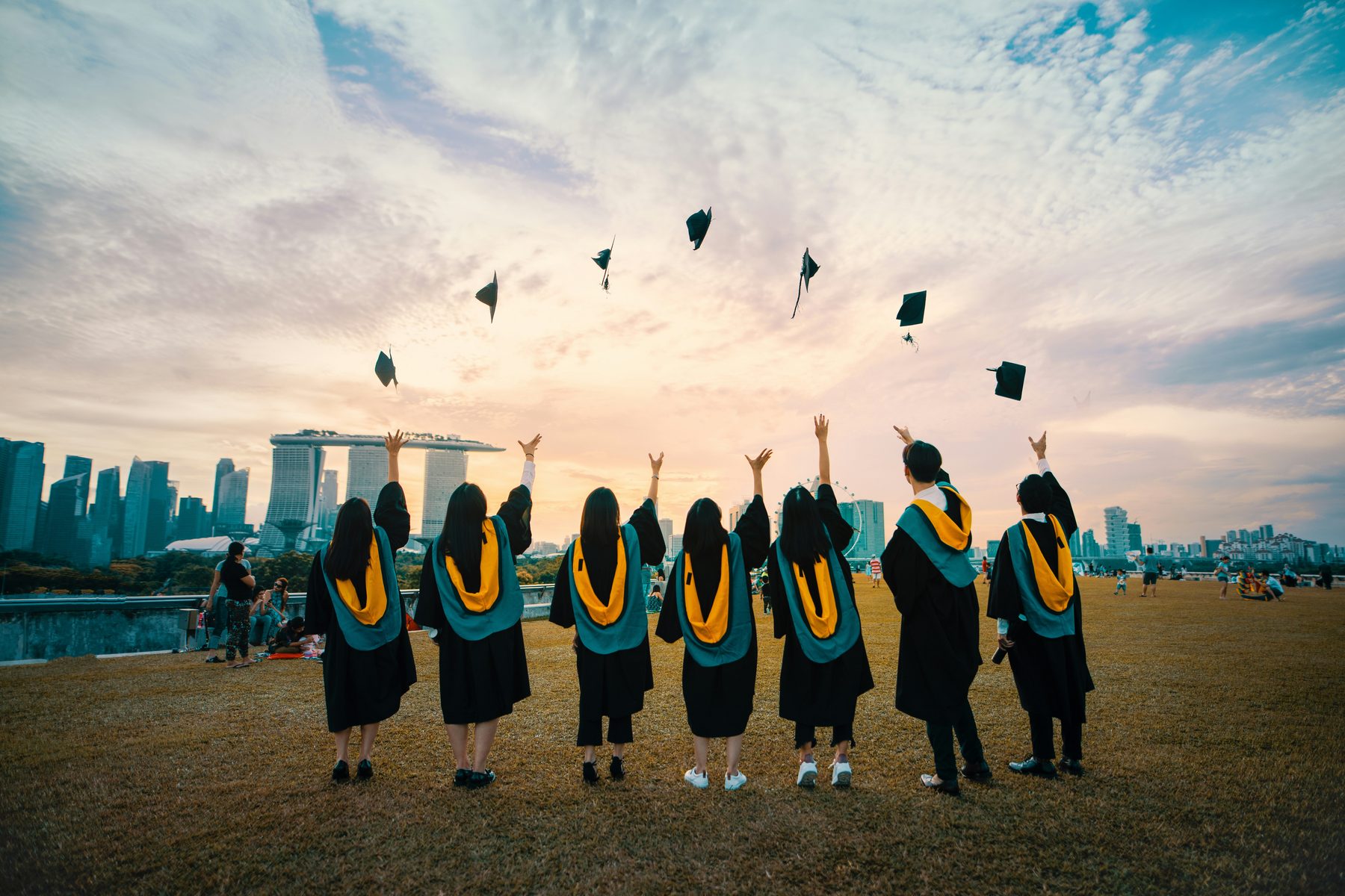 Graduates celebrating an academic milestone